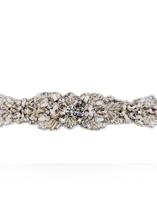 Evan Picone Accessories - NWT Evan Picone Crystal Embellished Bridal Belt - Silver